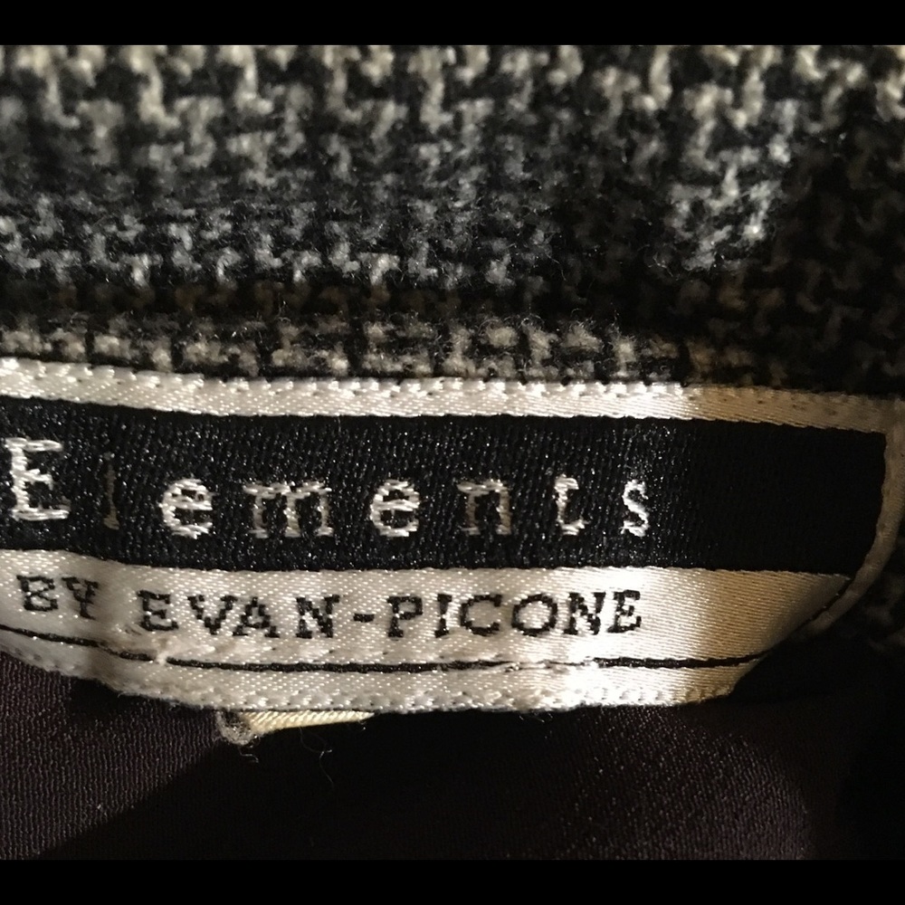 Black, White Gray Houndstooth One Button Jacket - image 6